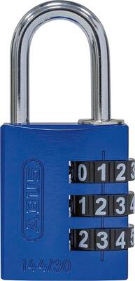 ABUS Zámok s číselným kódom 144/30 modrý lock day