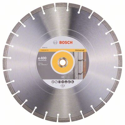 BOSCH Diamantový rezací kotouc Expert for Universal 400 x 20 / 25,40 x 3,2 x 12 mm