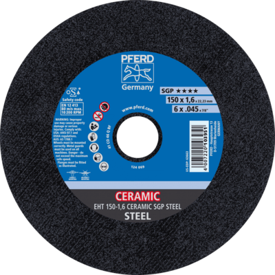 PFERD TOOLS Rezné kotúče EHT 150-1,6 CERAMIC SGP OCEĽ