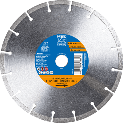 PFERD TOOLS Diamantové nástroje pre stavebný priemysel DS 230 x 2,3 x 22,23 PSF