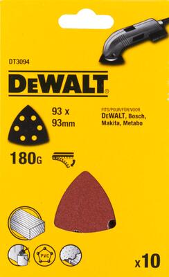 DeWALT DT3094 - CSISZOLÓPAPÍR DELTA CSISZOLÓHOZ 93*93 P180, 10 db