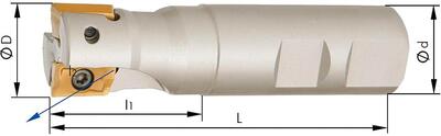 FORMAT Fréza stopková 90G s IK d32mm Z3 pre APKT 16 Format