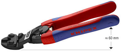 KNIPEX 71 42 200 CoBolt® so štíhlymi multi-komponentnými úchopmi čierne atramentované 200 mm