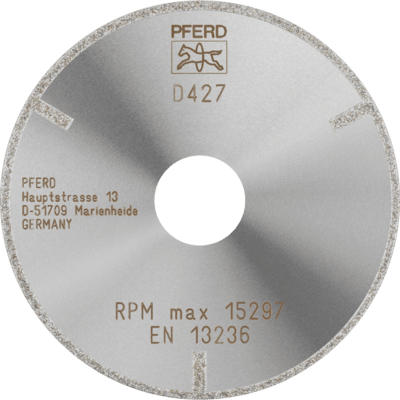 PFERD TOOLS Diamantové / CBN rezné nástroje EP Bond D1A1R 100-2-22,23 D 427 GAG