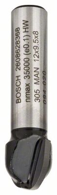 BOSCH Žlábkovací frézy 8 mm, R1 6 mm, D 12 mm, L 9,2 mm, G 40 mm