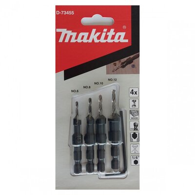 MAKITA D-73455 - Süllyesztős fúrókészlet 4 db
