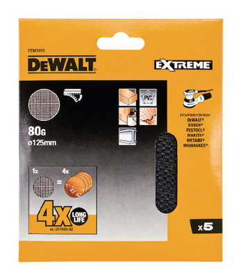 DeWALT SIETOVINA BRUSNA PRE D26453 5KS P80 DTM3103