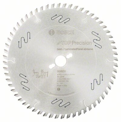 BOSCH Pílový list do okružnej píly Top Precision Best for Laminated Panel Abrasive 303 x 30 x 3,2 mm, 60