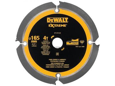 DeWALT Kotúce rezné 165/20 4z na cementovo-vláknité dosky DT1471