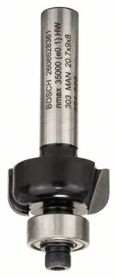 BOSCH Profilové frézy E 8 mm, R1 4 mm, D 20,7 mm, L 9 mm, G 53 mm