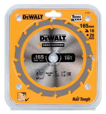 DeWALT Pílový kotúč 165x20 16Z DT1948
