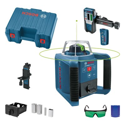 BOSCH GRL 300 HVG SET Professional - 0601061701 -Rotačný laser s laserovým prijímačom LR 1 G