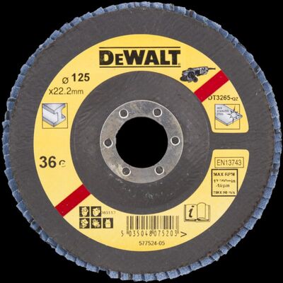 DeWALT KOTUC BRUSNY LAMELOVÝ NA KOV 125MM*22,2*36G DT3265