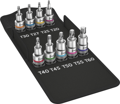 WERA Sada hlavíc 1/2" torx T9 diel Zyklop 8767 C HF 1 Wera