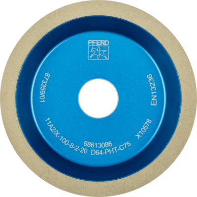 PFERD TOOLS Diamantové /CBN nástroje Resinoid Bond 11A2/60° 100-8-2-20 D 64 PHT C75