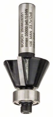 BOSCH Fazetové/zarovnávacie frézy 8 mm, D1 23,7 mm, B 5,5 mm, L 12 mm, G 54 mm, 25°