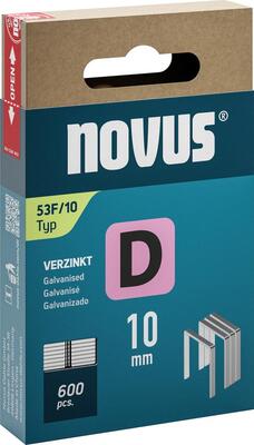 NOVUS Sponka typ D 53F / 10mm zn 600ks Novus