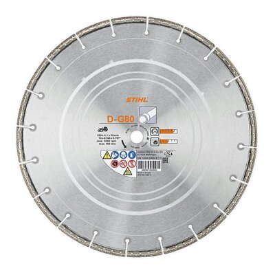 STIHL Diamantový rozbrusovací kotúč – Liatinové potrubie (G) - D-G80 ø 350 mm