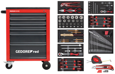 GEDORE RED Vozík dielenský 119 diel červený MECHANIC R21560001 Gedore Red