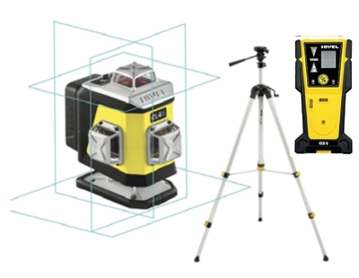 NIVEL SYSTEM Krížový laser 4×360° s modrým lúčom CL4B Set
