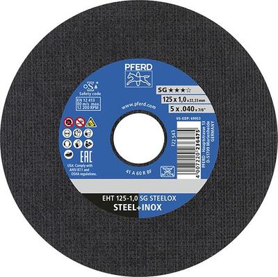 PFERD Kotúč rezný 125 x 1,0 steelox A60R EHT SG Pferd