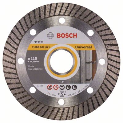 BOSCH Diamantový rezací kotouc Best for Universal Turbo 115 x 22,23 x 2,2 x 12 mm