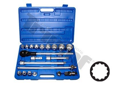 TRIUMF 4620 - Gola sada 3/4" vstup, 21 - dielna, 12-hranne hlavice
