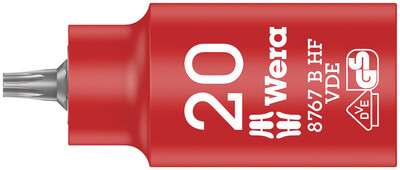 WERA 8767 B VDE HF TORX® Zyklop zástrčný nástavec, izolovaný, s pridržiavacou funkciou, upínacia časť 3/8