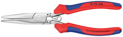 KNIPEX 91 92 180 Kliešte na čalúnenie s multi-komponentnými úchopmi zrkadlovo leštené 185 mm