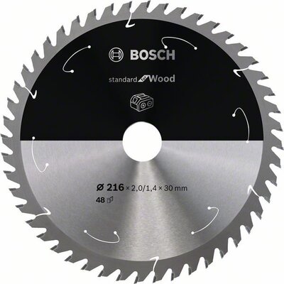 BOSCH Standard for Wood 216 x 1,7/1,2 x 30 T48 - 2608837726 - Pílový kotúč pre akumulátorové píly