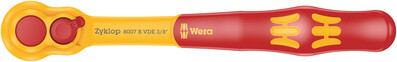 WERA 8007 B Ráčna Zyklop VDE, izolovaná, s prepínacou páčkou, s pripojovacím rozmerom 3/8", 3/8" x 222 mm