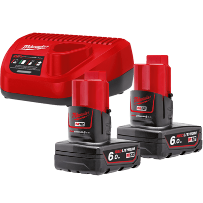 MILWAUKEE M12NRG-602 NRG set akumulátorov a nabíjačky - 4933451903