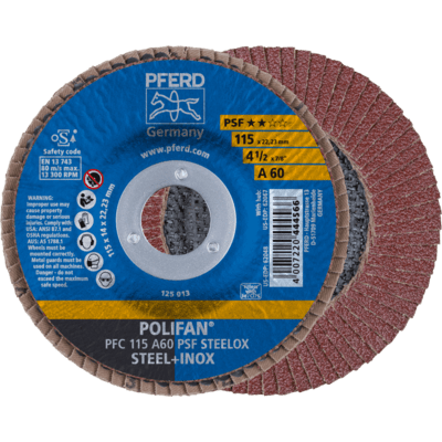 PFERD TOOLS POLIFAN-Disky s plochým okrajom PFC 115 A 60 PSF STEELOX