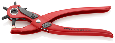 KNIPEX 90 70 220 SB Otočné dierovacie kliešte popráškované na červeno 220 mm