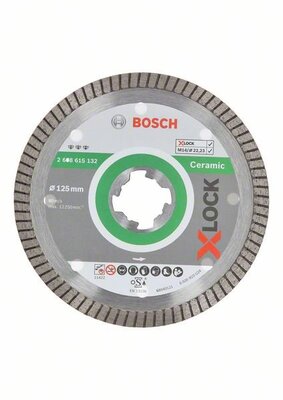 BOSCH Diamantový rezací kotouc X-LOCK Best for Ceramic Extraclean Turbo 125x 22,23 x 1,4 x 7 - 2 608 615 1