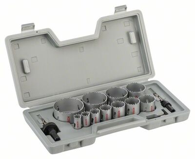 BOSCH 14-dielna súprava dierových píl 19; 22; 25; 29; 35; 38; 44; 51; 57; 64; 76 mm