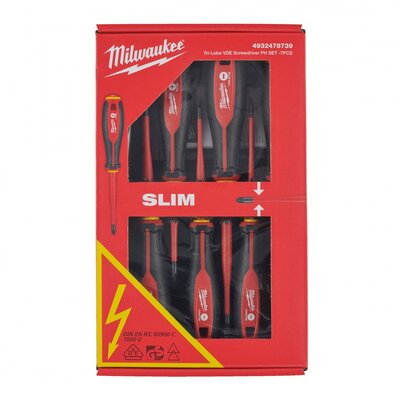 MILWAUKEE SADA TRI-LOBE VDE SKRUTKOVAČOV SL/PH/TESTER (7 KS) 4932478739