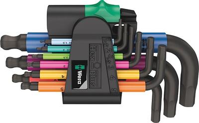 WERA Sada kľúčov imbus 9 diel 950/9 Hex-Plus Multicolour 2 BlackLaser Wera
