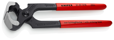 KNIPEX 51 01 210 Cvikacie kliešte štýlu kladivovej hlavy poplastované čierne atramentované 210 mm