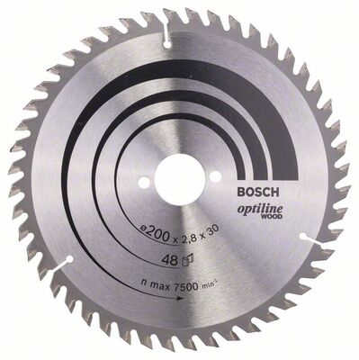 BOSCH 2608640620 - Pílový kotúc Optiline Wood 200 x 30 x 2,8 mm, 48