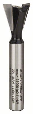 BOSCH Rybinové frézy 8 mm, D1 14 mm, L 14 mm, G 55 mm, 15°