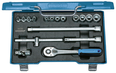 GEDORE D 30 GMU-10 Sada nástrčných kľúčov 3/8" 17-dielna UD-profil 6-19 mm