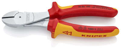 KNIPEX 74 06 180 SB Bočné cvikacie kliešte s veľkou pákovou silou izolované s multi-komponentnými ru