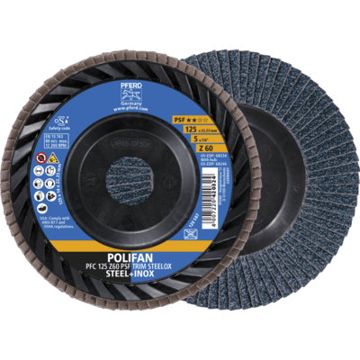 PFERD TOOLS POLIFAN-Štítové disky PFC 125 Z 60 PSF TRIM STEELOX