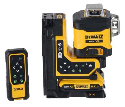 DeWALT DCLE34035D1 Laser krížový 3x360° zelený laser s diaľkovým ovládaním 18V kufor 1x2,0Ah