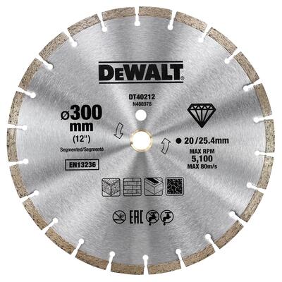 DeWALT DT40212 - Diamantový rezný kotúc 300x25,4