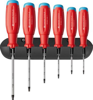 PB SWISS TOOLS Sada skrutkovačov 6-dielna Torx so stenovým držiakom SwissGrip EVO PB Swiss