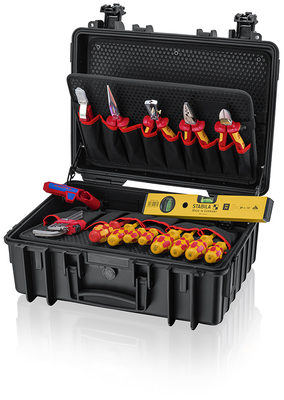 KNIPEX 00 21 34 HL S2 Elektrikársky kufor na náradie „Robust23 Start“ 24 dielov