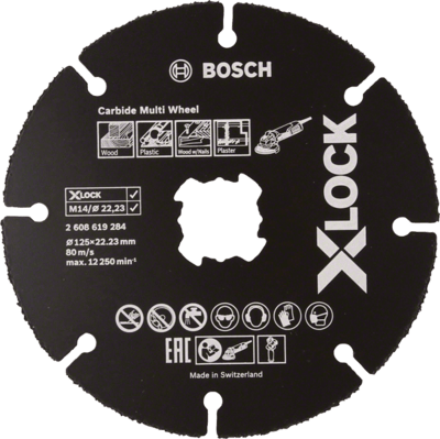 BOSCH 2608619284 - X-LOCK Carbide Multi Wheel 125 mm -2 608 619 284 - Rezací kotúč