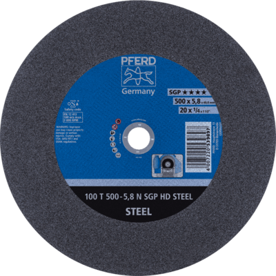PFERD TOOLS HEAVY DUTY SGP až do priemeru 2000 mm 100 T 500-5,8 Q SGP HD OCEĽ/40,0